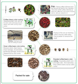 Cost Efficiency Coffee Bean Color Sorter , Intelligent Mini Color Sorter