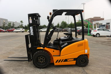 Yellow Electric Warehouse Forklift  2 Ton Ride On Forklift Truck 122mm Fork Width