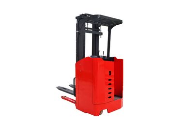 Stand On Full Electric Pallet Stacker Double Cylinder Lifting High Efficiency