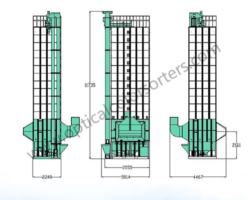 Food Crops Batch Type 10.6kw 15T Maize Drying Machine