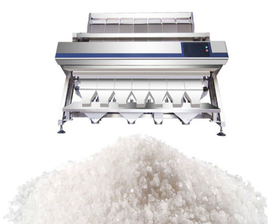 Salt Processing Industrial Color Sorter With Full Titanium Steel Machine Body