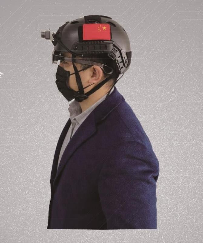 Smart Non Contact Infrared Thermometer Helmet Type For Highway Junctions