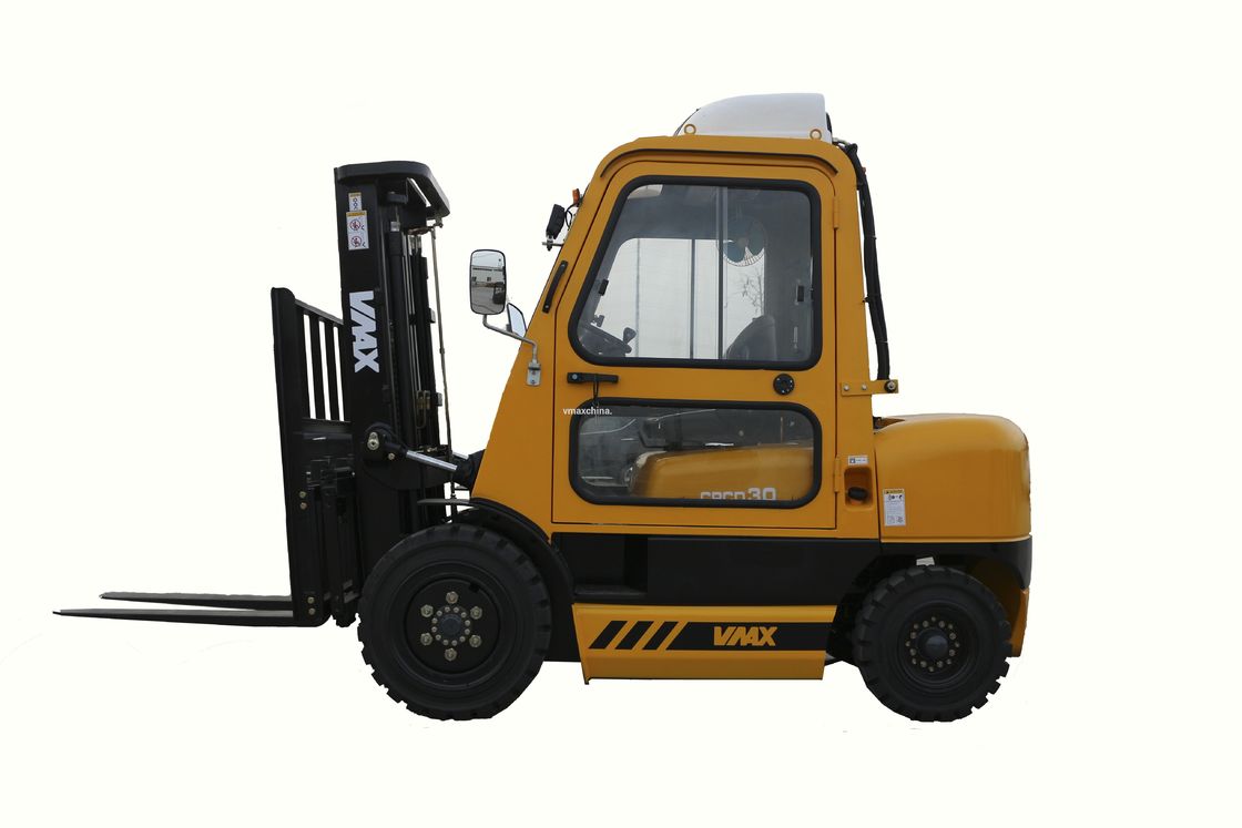 3 ton capacity diesel engine forklift truck CPCD30 with closed cabin with air condition ISUZU Mitsubishi engine optional
